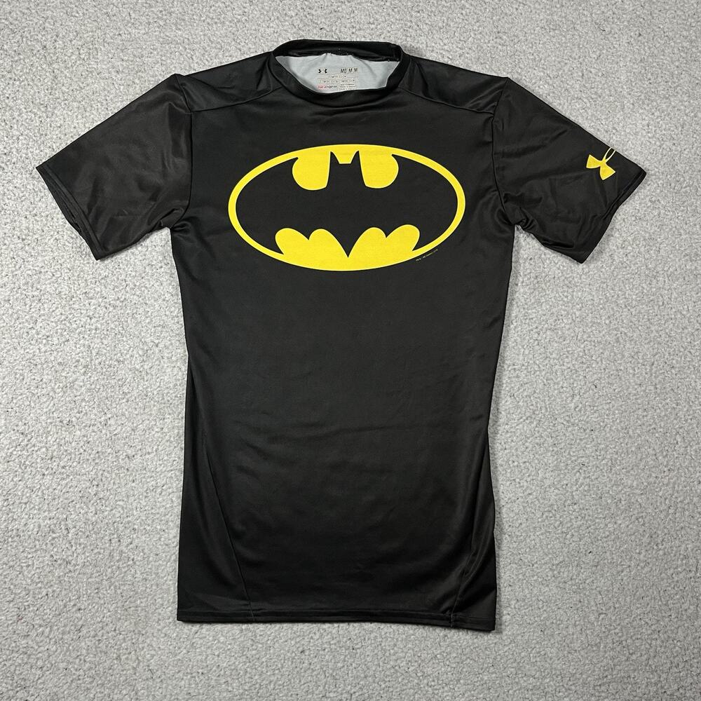 Under Armour Shirt Mens M Batman DC Compression Superhero Alter Ego Gym Training